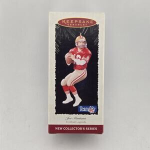 Hallmark Joe Montana Ornament 1995 San Francisco 49ers Football Legends #1 New